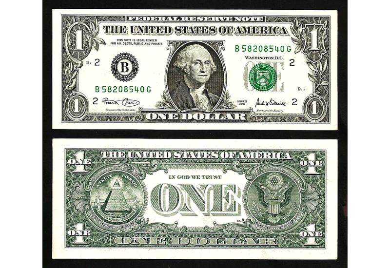 tờ 1 đô la mỹ in hình ai
