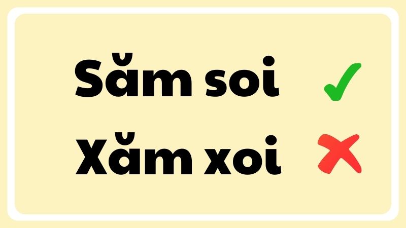 Săm soi hay xăm xoi đúng chính tả?